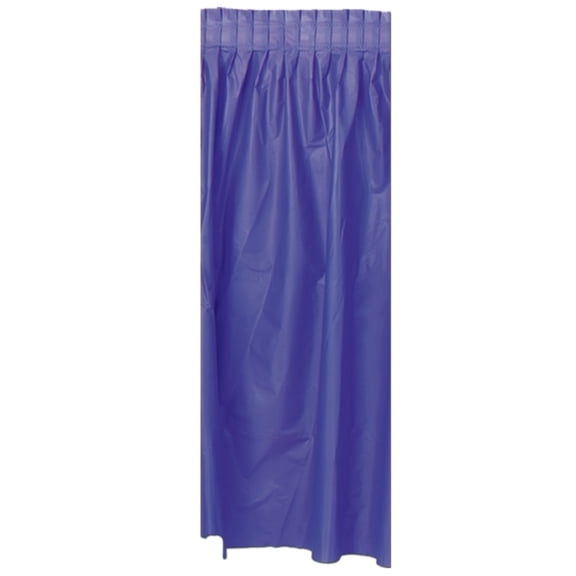 Beistle Pack of 6 Purple Pleated Disposable Plastic Picnic Party Table Skirts 14'
