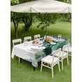 thumbnail image 4 of Outdoor Tablecloth with Umbrella Hole for Patio/Picnic/Party/Camping, Green Pine Tree Waterproof Table Cloth Rectangle Table Cover Washable, Farmhouse Nature Forest Landscape (60"x 102"), 4 of 9