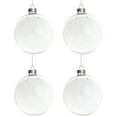 thumbnail image 2 of Northlight Glass Ball Christmas Ornaments - 4" (100mm) - Clear - 4ct, 2 of 8
