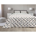 thumbnail image 1 of Diver Comforter & Sham Bedding Set, Graphical of Divers in Full Diving Equipment Repeating Pattern Doodle, 3 pcs Duvet Set Microfiber Filling Quilt, 5 Sizes, Multicolor, by Ambesonne, 1 of 4