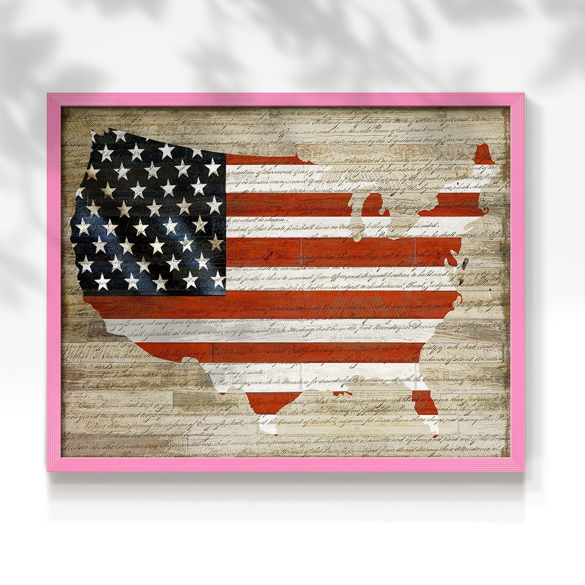 American Flag by Daniela Santiago - Restickable Framed Giclée Print