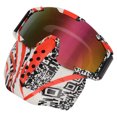thumbnail image 4 of Máscara de casco de motocicleta de cara completa con parabrisas y gafas para deportes al aire libre, 4 of 8