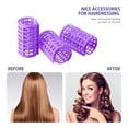 thumbnail image 4 of Rollo de pelo Syhood, 12 piezas, a presión, tamaño grande, morado con peine, 4 of 6