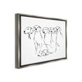 thumbnail image 4 of Stupell Industries Minimal Dogs Doodle Animals & Insects Painting Gray Floater Framed Canvas Art Print Wall Art, 31 x 25, 4 of 10