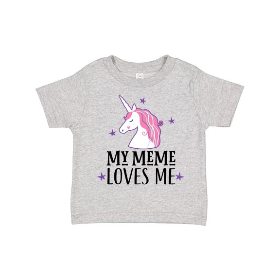 Inktastic My Meme Loves Me Girl Unicorn Girls Toddler T-Shirt