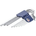 thumbnail image 2 of Jetech Extra Long Arm Ball Point Hex Key Set, Nickel-Chrome Plated, SAE, 9PCS, 2 of 6