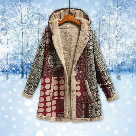Utoimkio Women s Winter Zip Up Warm Hoodie Jackets Thick Fleece Lined Hoodie Coat Heavyweight Sweatshirt Outwear with Pockets