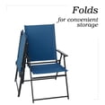 thumbnail image 3 of Metal Outdoor Folding Chairs, 4-Piece Patio Lawn Chairs with Arms, 3 of 6