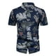thumbnail image 2 of Camisas Oversize Hombre Camisas de para hombre, camisa hawaiana de manga corta con estampado de playa de ocio junto al mar, camisa holgada de playa de verano (Navy, XL), 2 of 4