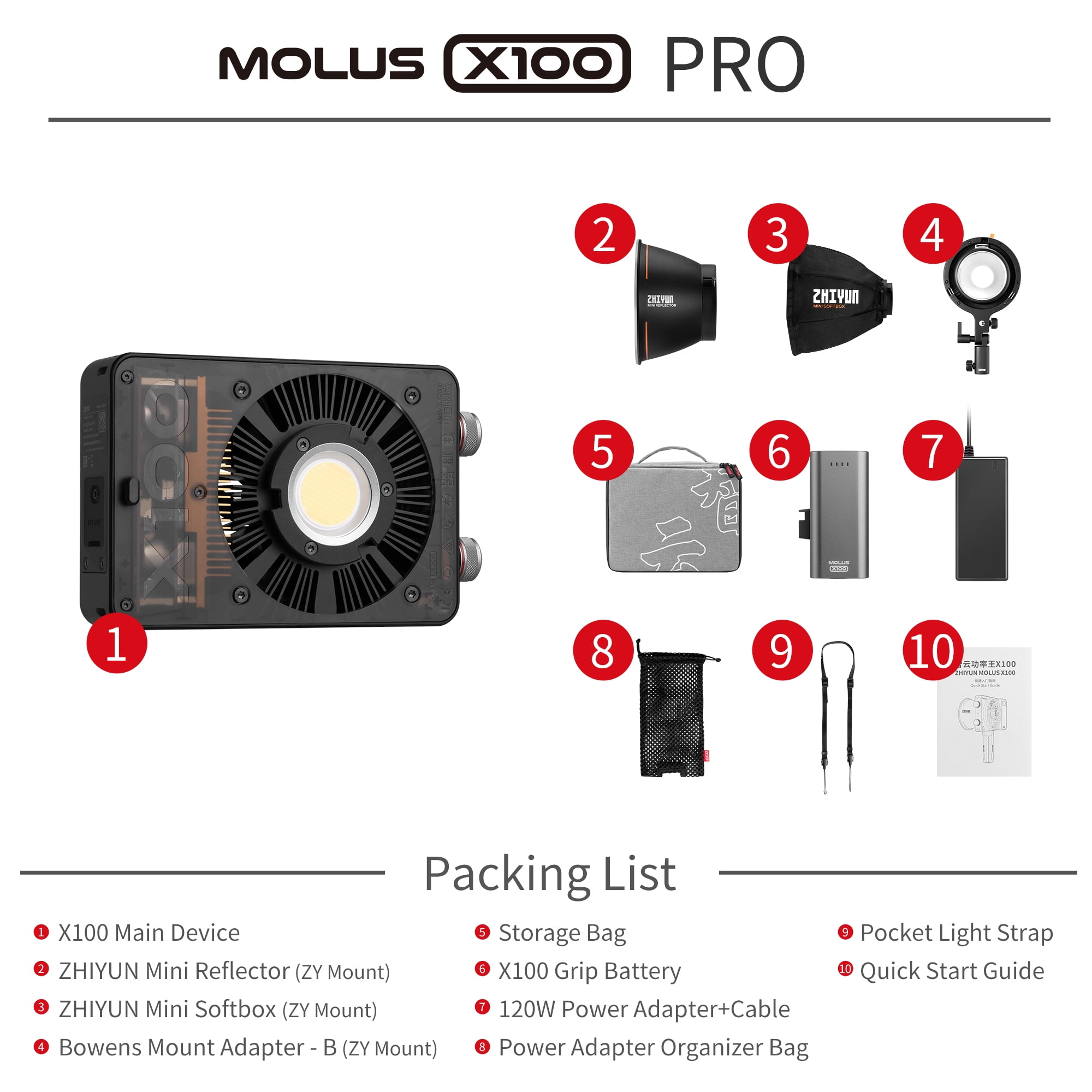 ZHIYUN MOLUS X100 PROセット 訳あり Amazon.com : ZHIYUN MOLUS X100 PRO V2 Upgraded Version 100w