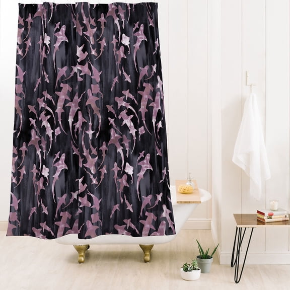Society6 Schatzi Brown Sharky Stone Shower Curtain 71" x 74"