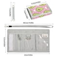 thumbnail image 3 of JIALIOU Nylon Trifold Card Wallet with ID Window Zipper Pocket for Men Women Teen Avocado and Heart, 3 of 7