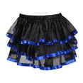 thumbnail image 4 of Women Steampunk Skirts Waisted Elastic Layered Short Skirt Blue 4XL, 4 of 4