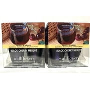 Bath & Body Works Black Cherry Merlot Wallflowers Home Fragrance Refills, 0.8 fl oz each - 4 Refills
