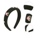 thumbnail image 3 of Unique Bargains 1 Pc French Rose Pearl Headbands Black, 3 of 6