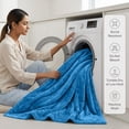 thumbnail image 6 of Ameha Cozy Fleece King Blanket 90x108 – Soft Lightweight Plush Blanket for Bed, All Season Comfort, Light Blue, 6 of 7