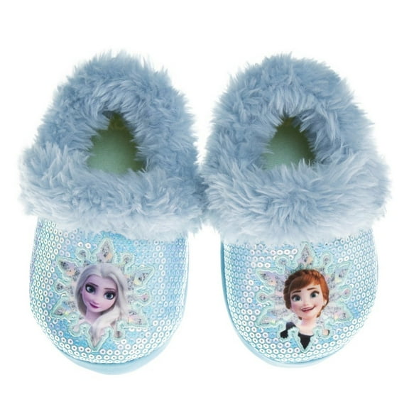 Disney Frozen Girls Slippers Soft And Warm, Comfortable And Light (Toddler Little Kids), Blue, Size: 1112