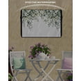 thumbnail image 6 of Outdoor TV Cover 52 to 55 Inch Weatherproof, Boho Floral Waterproof TV Screen Protector for Outside Decor with Zipper and Pocket 52"L x 30"H , White Flowers Sage Green Leaf, 6 of 7
