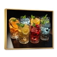 thumbnail image 2 of Designart "Colorful Drinks in Cocktails II" Food & Beverage Floater Framed Wall Decor, 2 of 7