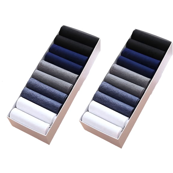 TELOLY 20 Pairs Mens Silk Sheer Socks Ultra Thin Nylon Dress Sock Daily Casual Work Business Multicolor One Size