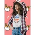 thumbnail image 2 of Hug Your Corgi T-Shirt Women -Image by Shutterstock, Female Medium, 2 of 4