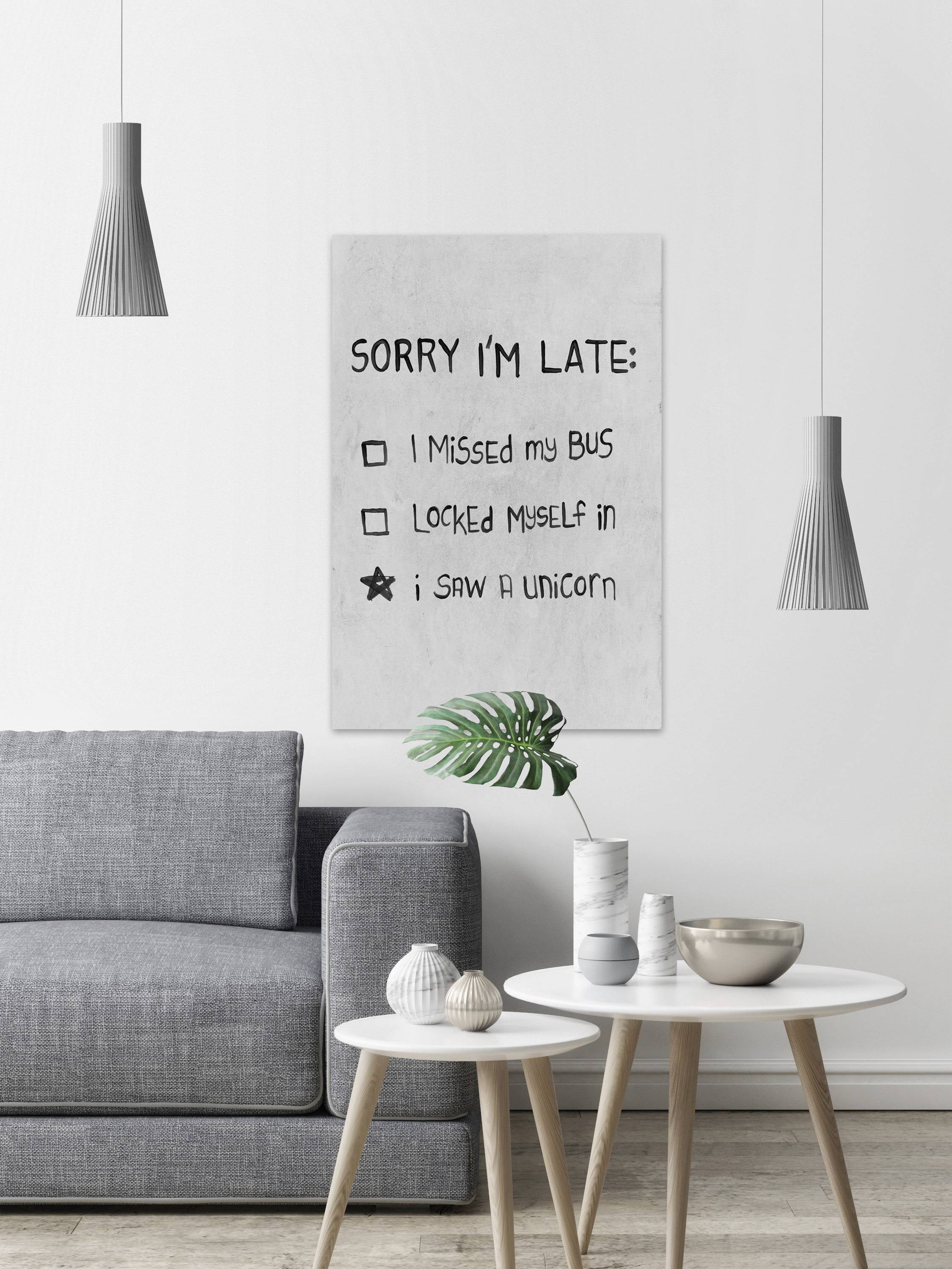 Sorry I'm Late Painting Print on Wrapped Canvas