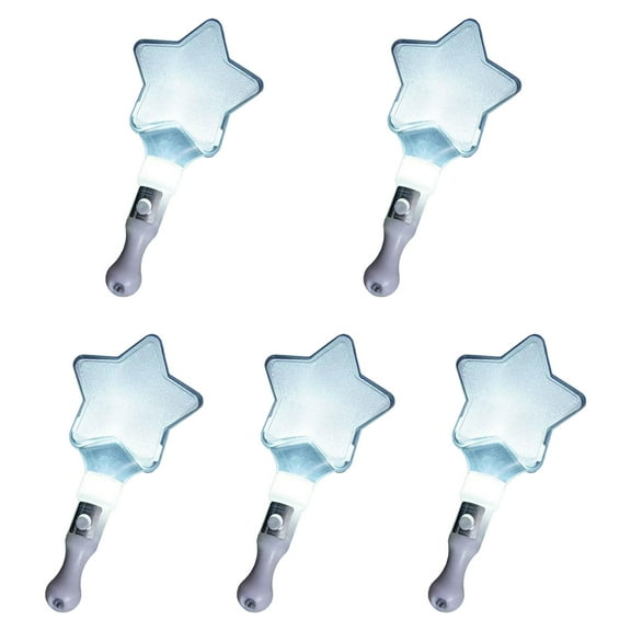 Acahhotxx Glow Sticks, Pack of 5 Colorful LED Glow Sticks Flashing Sticks Heart Star Shaped Light up for Party Led Glow Rod Night Club