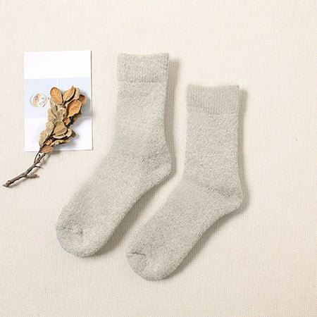 

DAETIROS Party Skin Friendly Thicker Middle Tube Autumn and Winter Funny Stretch Comfortable Wool Socks Beige