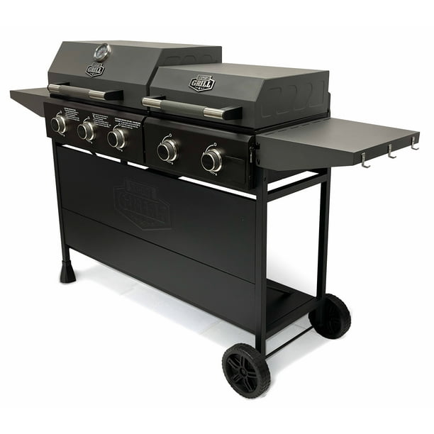 Expert Grill Combo 5 Burner Propane Gas, Outdoor Propane Grill Griddle Combo