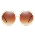 thumbnail image 1 of Gafas de sol Dollger redondas vintage extragrandes con montura metálica, 1 of 7