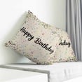 thumbnail image 4 of Throw Pillow Covers 26x26 Inch, Beige Birthday Decorative Pillow Cases for Couch Sofa Bed, Colorful Confetti Ribbons Polka Dots Classroom Cotton Linen Square Home Decor Pillowcases, 4 of 7