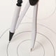thumbnail image 3 of Brújula para Geometría, Brújula Profesional para Carpintería, Oficina, Herramienta de Dibujo Circular de Escritura Escolar Blanco Sunnimix Lápiz mecánico brújula, 3 of 8