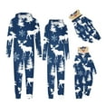thumbnail image 4 of Penkiiy Family Christmas Onesies Matching Sets Pajamas Holiday Cute Print Pjs Hoodie Fleece Sleepwear for Couple and Kids 5 Years Blue, 4 of 5