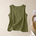 thumbnail image 2 of Tank Tops for Women V Neck Cotton Linen Loose Sleeveless Casual Tops Summer Tops, 2 of 4