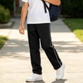 thumbnail image 6 of Plebaso Boys Girls Jogger Sweatpants High Elastic Waist Athletic Trousers Cotton Everyday Wear Pants with Pockets, 6 of 7