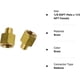thumbnail image 4 of 1/8 BSPT x 1/4 NPT brass pipe fitting adapter male to female, 4 of 4