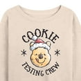 thumbnail image 3 of Disney Winnie The Pooh - Christmas Cookie Testing Crew - Women's Lightweight French Terry Long Sleeve Shirt, 3 of 5