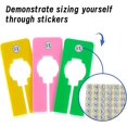 thumbnail image 4 of 24 PCS Colorful Closet Rack Dividers with Six Size Stickers XS-XXL, Size Dividers Closet Dividers Rectangular Clothing Hangers Dividers Clothing Size Dividers for Racks Sorting Clothes Size (Plastic), 4 of 7