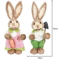 thumbnail image 2 of 4x Straw Easter Rabbit Ornament Bunny Sculptures Crafts Tabletop, 2 of 3