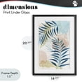 thumbnail image 4 of Stupell Industries Bohemian Blue Palm Fronds in Pastel Haze Black Framed Print Under Glass, 14 x 20, by Nan, 4 of 8