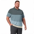 thumbnail image 6 of Big and Tall Golf Shirts for Men Advantage Performance Polos for Men Business Casual Men Polo Shirts Color Block Summer Basic Loose Fit Short Sleeve Polo Shirt Gray 4XL, 6 of 6