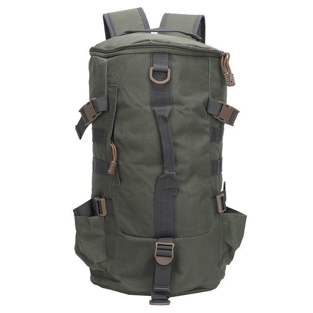 QIILU Fishing Tackle Backpack Large Capacity Portable Cylindrical Fishing Rod Bag With Rod Holder,Fishing Tackle Backpack With Rod Holder,Fishing Tackle Backpack