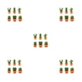 thumbnail image 3 of Inteprter 6 piezas Mini nevera mensaje pegatina adjuntable nevera notas decorativas soporte para tablero decoración sin rastro naranja Type2 NO2, 3 of 6