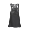thumbnail image 1 of Thread Tank I Came I Saw I Left Early Women's Sleeveless Flowy Racerback Tank Top Charcoal Medium, 1 of 5