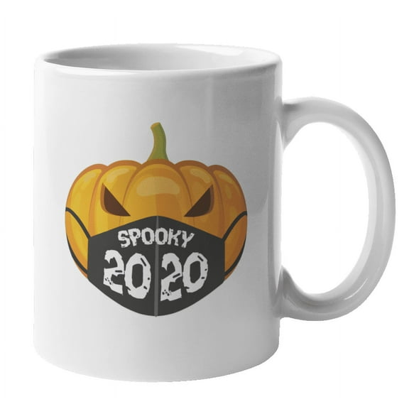 Spooky 2020 Halloween Pumpkin Coffee & Tea Mug Cup & Decorations (11oz)
