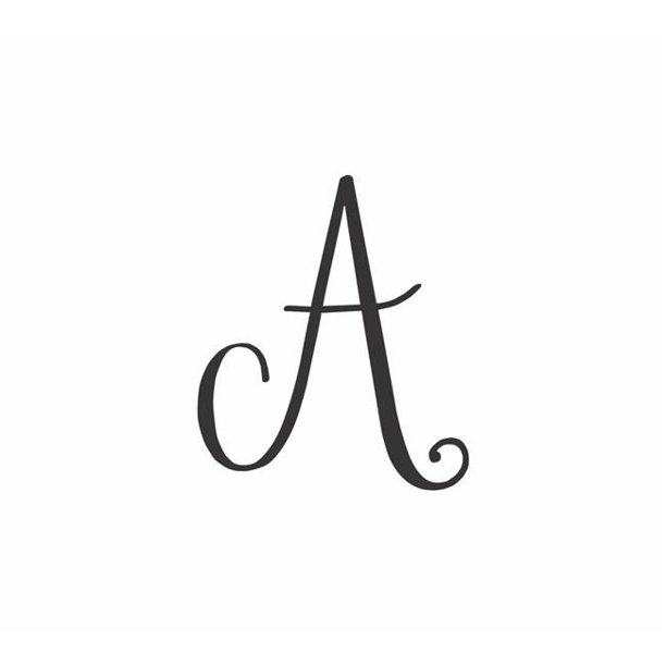 Precision Metal Art INITIAL-A-18BLK 18 in. Initial Monogram Letter A