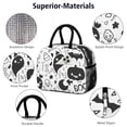 thumbnail image 4 of Womens Black and White Halloween Doodle Pattern Lunch Box for Work,Insulated Lunch Bag for Women,Loncheras Para Mujer,Leakproof Adult Lunch Bag for Work,Beach,Travel,Picnic,Camping, 4 of 7
