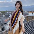 thumbnail image 7 of Shawl Wraps for Women, Bohemian Ethnic Style Cape Open Front Poncho Scarf Blanket Cardigan Coat with Tassels for Spring Autumn Winter, 7 of 7