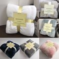 thumbnail image 1 of Zootealy Flannel Fleece Blanket Soft Solid Color Bedspread Sofa Bed Plush Cover Bedding, 1 of 4