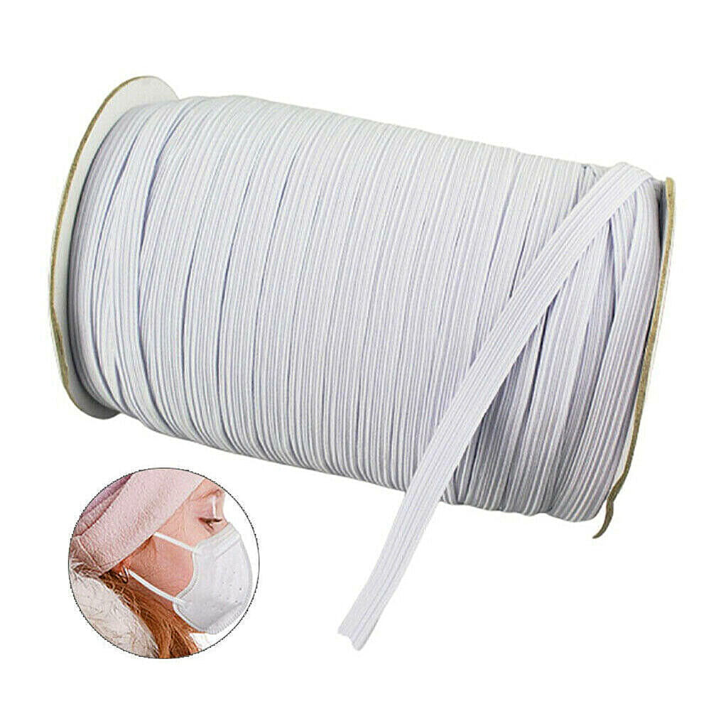 50meters Flat Sewing Elastic 10cm Wide Elastic for Dressmaking Craft Black/White 